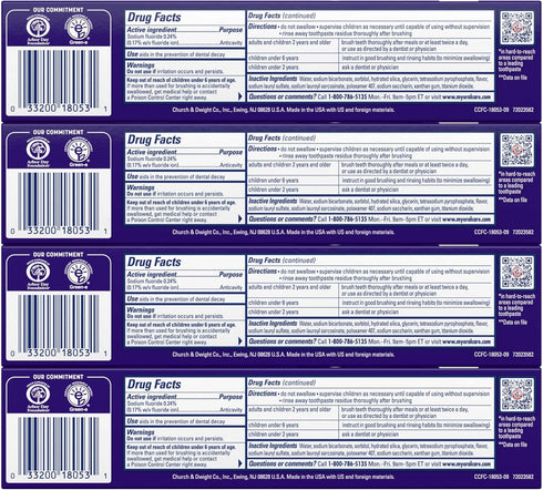 Arm & Hammer Complete Care Toothpaste, Fresh Mint Flavor, Whole Mouth Protection, 6.0oz (4-Pack)...