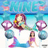 Giant Mermaid 9th Birthday Decorations for Girls - Pack of 8 | Mermaid Party Decorations with Balloons & Favors...