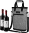 OPUX Two Bottle Wine Bag Carrier Tote, Insulated Leakproof 2 Bottle Wine Cooler Bag for Travel BYOB Picnic, Portable Wine Case, Gift for Men Women...