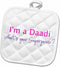 3D Rose Im A Daadi. Whats Your Superpower-Hot Pink-Funny Gift for Grandma Pot Holder, 8 x 8...
