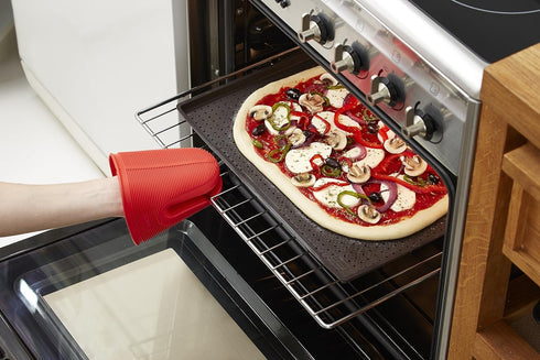 Lekue Micro Perforated Silicone Baking Pizza Mat, 15.7" x 0.59" x 11.8", Brown...