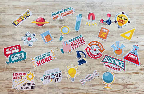 Laminated Science Classroom Bulletin Board Decorations - 25 pcs - Printed Both Sides...