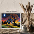 Posterizer 1 pcs- quaint old village-building in nature-night sky 1-Landscape & Nature Art-Floral Botanical Art- Decor for Home & Office- unframed...