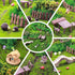58 Pieces Miniature Garden Set, Fairy House Diorama Accessories Mini Figurines Micro Landscape Ornaments Mixed Model Trees for DIY Garden Decor Su...