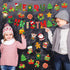 72 Pcs Merry Christmas Bulletin Board Set Winter Decoration Set Christmas Tree Candy Wreath DIY Cardstock Paper Cutout Holiday Borders Bulletin Te...