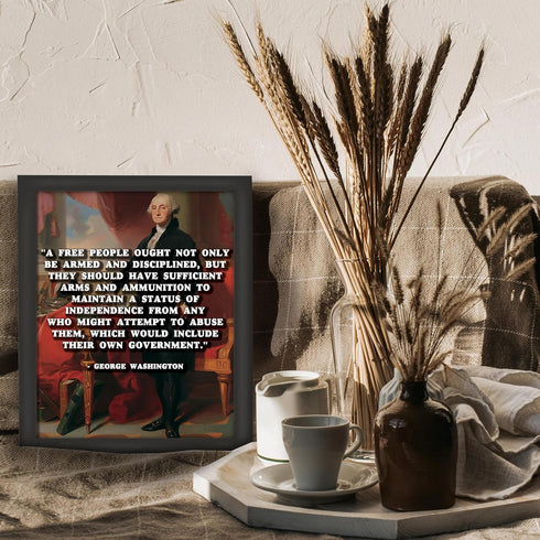 Posterizer 1 pcs-George Washington Quotes-Quotes and Poems-Famous Figures Art Collection-Gift for Policemen, Law Enforcement Officer-Decor for Hom...