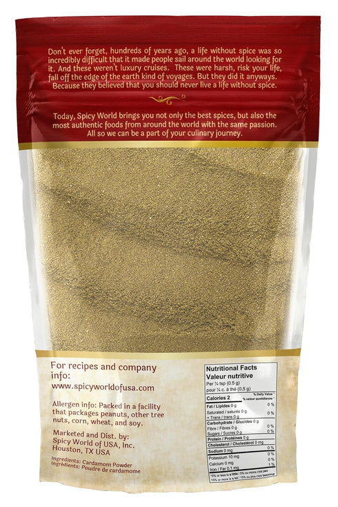 Spicy World Ground Cardamom Powder (Cardamon) 3.5 Ounce Bag...