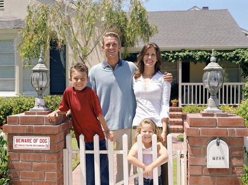 Beware of Dog Sign for Fence and Yard (2 Pack) Smile You are on Camera Aluminum Metal Warning Signs for House Indoor or Outdoor Use for Fence Door...
