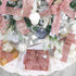 HUIHUANG Rose Gold Wired Ribbon 2-1/2 inch, Rose Gold Pink Christmas Ribbon Diamond Glitter Wire Edge Ribbon for Holiday Tree, Bows Making, Wreath...