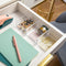Martha Stewart Brody Desktop Storage Organizer, Stack and Slide Plastic Organizer Tray, Organizer for Office, Kitchen, or Vanity, 3" x 3.75", Clea...