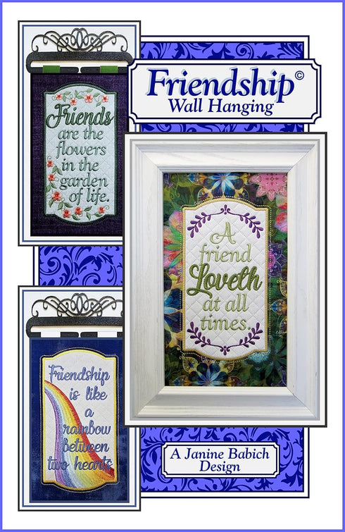 Friendship Wall Hanging # JBDFRND A Janine Babich Machine Embroidery CD......