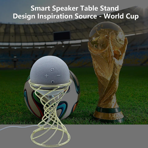 Smart Speaker Table Stand Decorative Holder for Echo Dot 3rd/4th/5th Gen, Echo 4th/5th Gen, Echo Glow, Apple Homepod Mini and Google Home Mini/Nes...