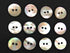 12 Premium Natural Agoya Shell Round Buttons, 2-Hole 5/8" (15mm) Ocean Pearl Buttons Set- Suits, Dreses...