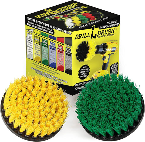 Bathroom Accessories - Power Scrubber Bathroom and Kitchen Brush Set - Cleaning Supplies - Drill Brush- Bath Mat - Shower Cleaner - Soap Scum, Min...