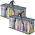 Stock Your Home DVD Storage Bags (Set of 2) Media Organizer Bag for DVDs, CDs, Blu Ray Disc, Movie Cases, VHS Box, Video Game Disks, Clear Plastic...