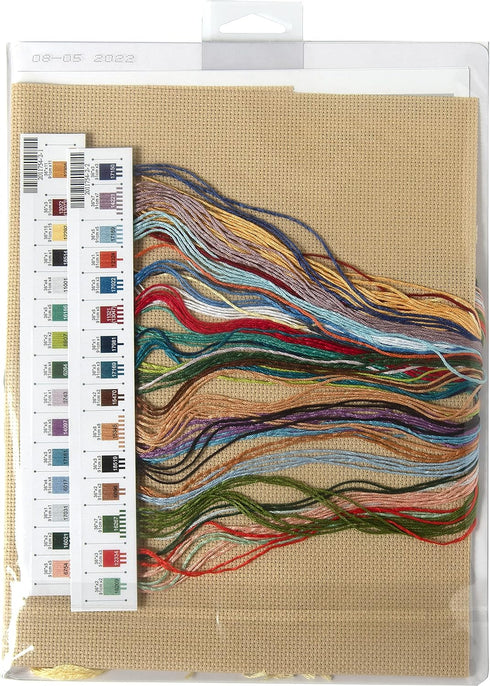 Dimensions 70-35412 Outer Banks Counted Cross Stitch Kit for Beginners, 13" x 10", 14 Cnt. Natural Aida, 4pcs, Small...