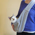 iPrimio Reversible Cat Sling & Dog Carrier Sling - Aqua Blue, Soft Hands Free Pet Carrier, Cat Papoose Carrier Front, Puppy Sling, Cat Carrier, Pe...