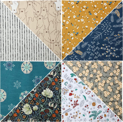 30 Pieces 10 x 10 Inches Fabric Printed Bundle Squares Floral Fabric Patchwork Sewing Quilting Bundles Assorted Pattern Fabric for DIY Scrapbook C...