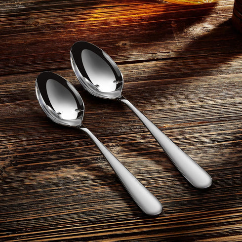KEAWELL Premium Louise Spoons Set, Set of 4, 18/10 Stainless Steel, Exceptional mirror finish, Dishwasher Safe (7.7" Dinner Spoon)...