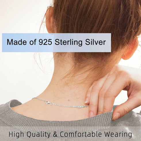 925 Sterling Silver Necklace Extender Sterling Silver Necklace Chain Extenders for Necklaces 2", 4", 6" Inches...