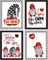 Valentine's Day Art Print Wall Art Sets (Gnome Set)...