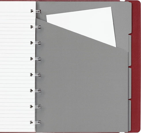 Filofax Contemporary Collection, Refillable Notebook, A5 Size, 112 Ruled, Repositionable Pages, 56 Sheets, Burgundy (B115121U)...