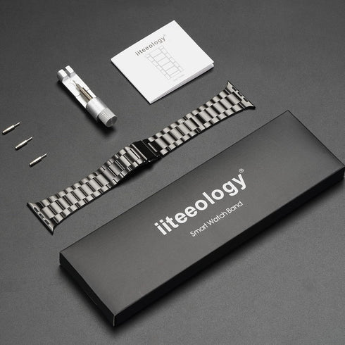 iiteeology Lightweight Stainless Steel Band Designed for Apple Watch Ultra 2 & Ultra, Series 1-10, 46mm, 45mm, 44mm, 42mm, Replacement iWatch Band...