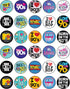 30 x Edible Cupcake Toppers Themed of 90s Party Collection of Edible Cake Decorations | Uncut Edible on Wafer Sheet...