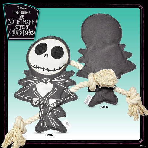 Disney for Pets Nightmare Before Christmas 10" Jack Skellington Flattie | Jack Skellington Flat Dog Toy | Nightmare Before Christmas Movie Toys fo...