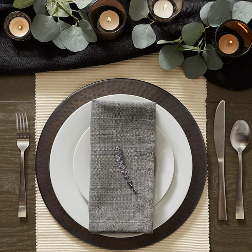 DII Variegated Tabletop Collection, Napkin Set, 20x20, Gray, 6 Piece...
