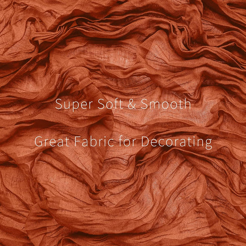 2 Pack Terracotta Cheesecloth Table Runners, 10Ft Gauze Table Runner Rustic Rust Wedding Cheese Cloths Decor for Bridal Baby Shower Arch Drapery B...