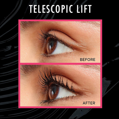L’Oréal Paris Telescopic Lift Washable Mascara, Lengthening and Volumizing Eye Makeup, Lash Lift with Up to 36HR Wear, Black, 0.33 Fl Oz...