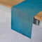 Solino Home Linen Table Runner 72 Inches Long - Athena, 100% Pure Linen Chambray Teal Dining Table Runner 14 x 72 Inch for Fall - Handcrafted and ...