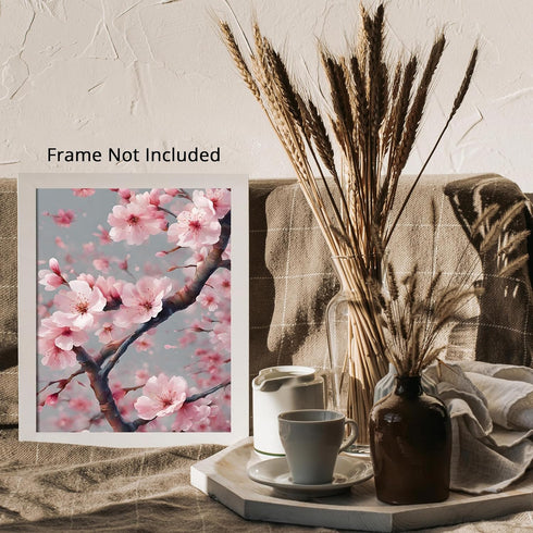 Posterizer 1 pcs- pastel pink flowers-cherry blossom sakura tree inspired 2-Landscape & Nature Art-Floral Botanical Art- Decor for Home & Office- ...
