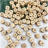Wooden Alphabet 26 Letter Beads 12mm 104pc Wood Loose Beads for Jewelry Keychain Making...