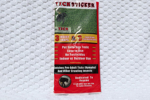 Tick Sticker Flea, Tick, and Insect Trap - Non-Toxic and Easy to Use - Patent Pending Tick Attractant, Sticky Glue Traps Crawling Insects (Pack of...