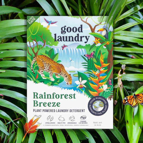 Detergent Sheets - Rainforest Breeze Scented (60 Loads) - Eco-Friendly Laundry Detergent Sheets, Hypoallergenic, No Plastic Jugs or Waste - Based ...