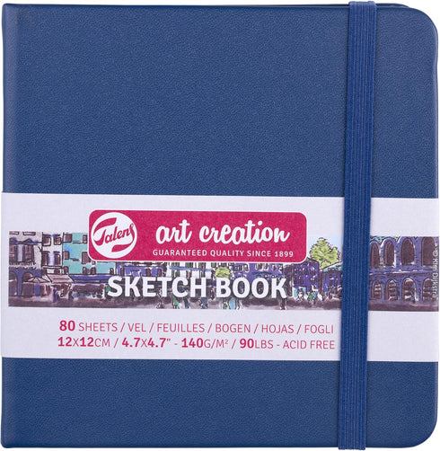 Tarens T9314-234M 452337 Art Creations Sketchbook, Drawing Notebook, 4.7 x 4.7 inches (12 x 12 cm), Navy Blue...