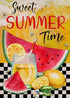 Home Decorative Sweet Summer Time Garden Flag, Buffalo Plaid Check Lemon House Yard Watermelon Bee Lemonade Outside Decoration, Seasonal Farmhouse...