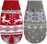 2 Pieces Christmas Cat Dog Sweater Christmas Sweater Cat Christmas Outfit Holiday Sweater for Small Dogs Winter Knitwear Xmas Pet Clothes Warm Rei...