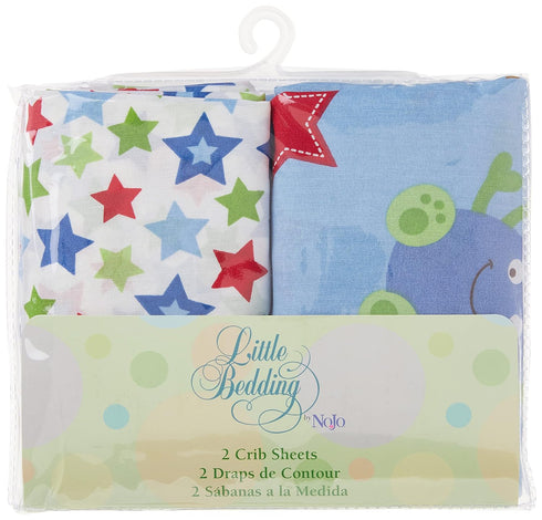 Little Bedding by NoJo Monster Babies - 2 Count Crib Sheet Set...