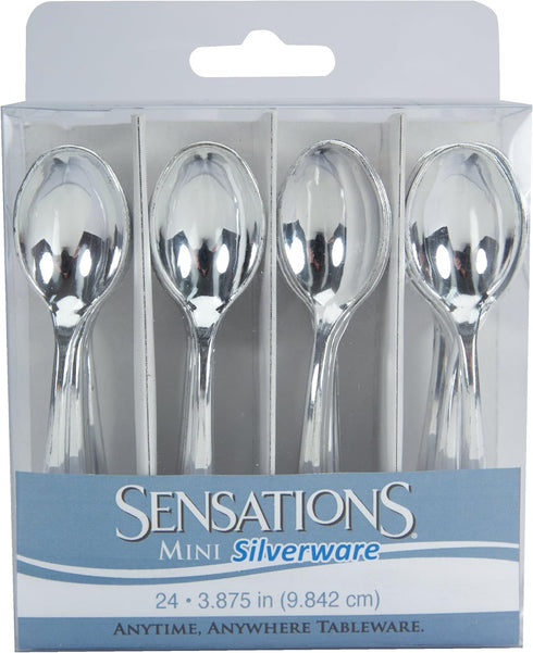 Creative Converting Plastic Spoons, One Size, Metallic...