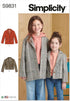 Simplicity Children's and Girls' Relaxed Fit Lined Jacket Sewing Pattern Kit, Design Code S9831, Sizes 7-8-10-12-14, Multicolor...