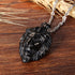 Cupimatch Lion Head Pendant Necklace, Mens Stainless Steel Gothic 22 Inch Biker Link Chain Gold Black...
