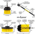 Drill Brush Power Scrubber by Useful Products - Bathroom Cleaning Brush Set - Scrub Brush for Drill - Cleaning Tools for Drill - Shower Scrubber -...