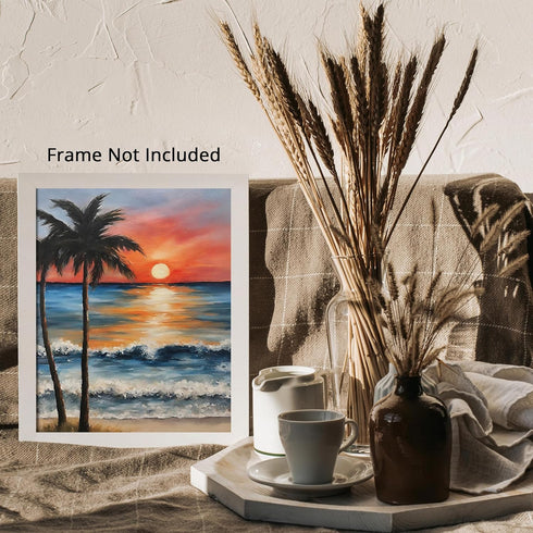 Posterizer 1 pcs- sunrise and sunset-landscape nature scene 6-Landscape & Nature Art-Floral Botanical Art- Decor for Home & Office- unframed wall ...