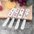 Mahjong Tile Cheese Spreaders, Hand-Painted Resin Handles with Stainless Steel Blades for Spreading Cream Cheese, Butter, and Jam, Assorted Design...