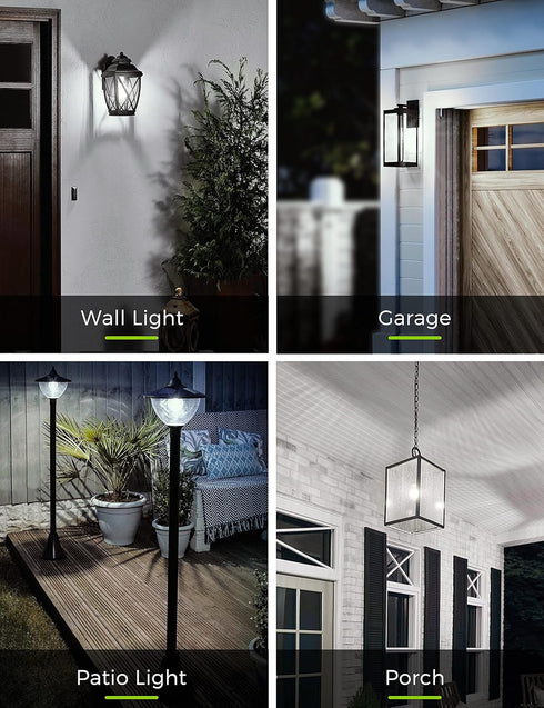 LOHAS Dusk to Dawn Sensor Light Bulbs Outdoor, A19 12W(100 Watt Equivalent) LED Bright Porch Lighting, Daylight White 5000K, 1100LM, Auto-On/Off, ...