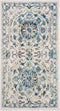 SAFAVIEH Evoke Collection Accent Rug - 2'2" x 4', Ivory & Blue, Boho Design, Non-Shedding & Easy Care, Ideal for High Traffic Areas in Entryway, L...