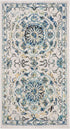 SAFAVIEH Evoke Collection Accent Rug - 2'2" x 4', Ivory & Blue, Boho Design, Non-Shedding & Easy Care, Ideal for High Traffic Areas in Entryway, L...